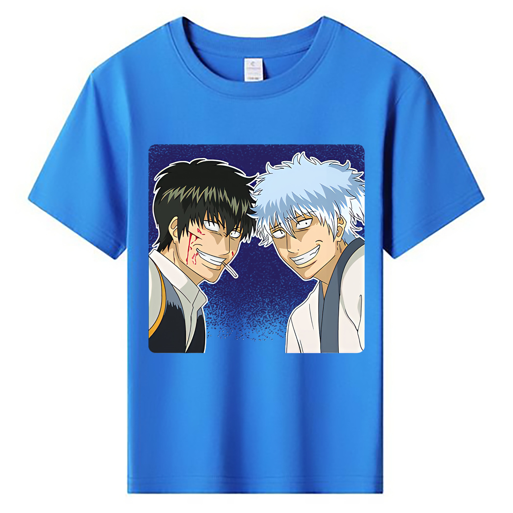 （画像用） ぎんたま 坂田銀時（さかたぎんとき） 神楽 志村新八（しむら しんぱち） GINTAMA Sakata Gintoki Kagura Shimura Shinpachi 綿100％キッズTシャツ（フロントプリント）